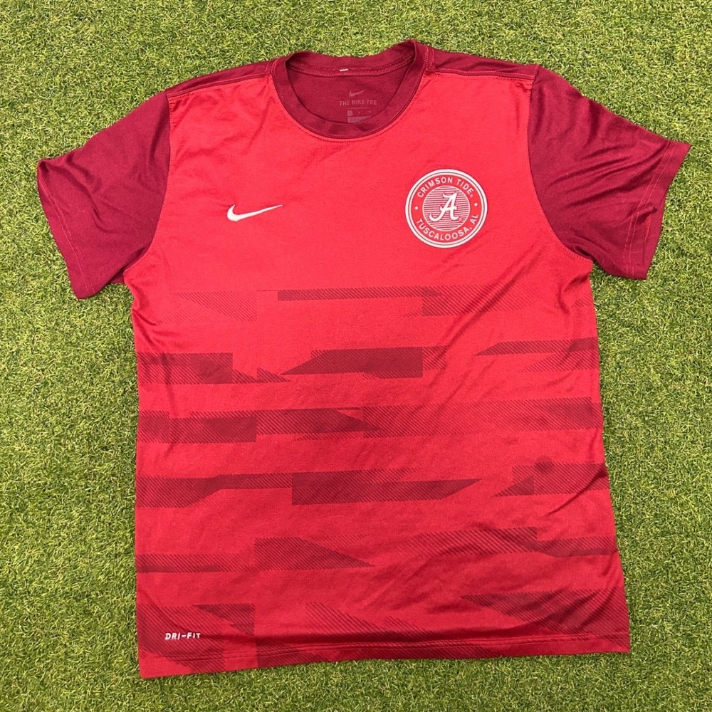 Nike Alabama Crimson Tide Dri-FIT Shirt Mens Medium Red Maroon Graphic Tee